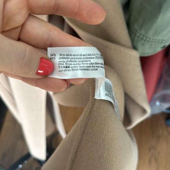 Zara Wool Beige Coat - Picture 5 of 5
